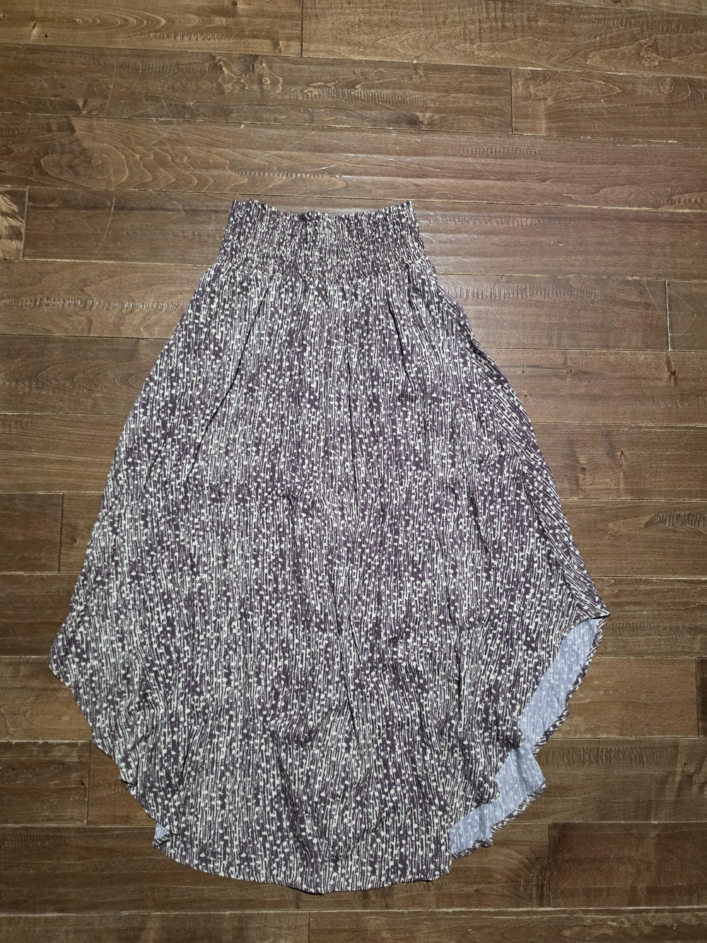 Sozy High-Waist Brown Print Maxi Skirt